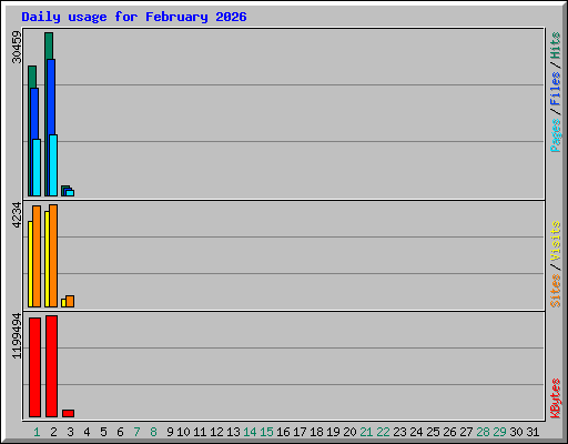 Daily usage for February 2026