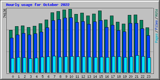Hourly usage for October 2022