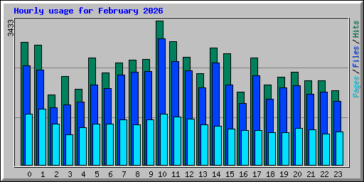 Hourly usage for February 2026