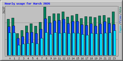Hourly usage for March 2026