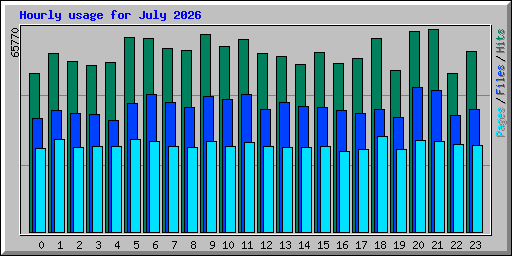 Hourly usage for July 2026
