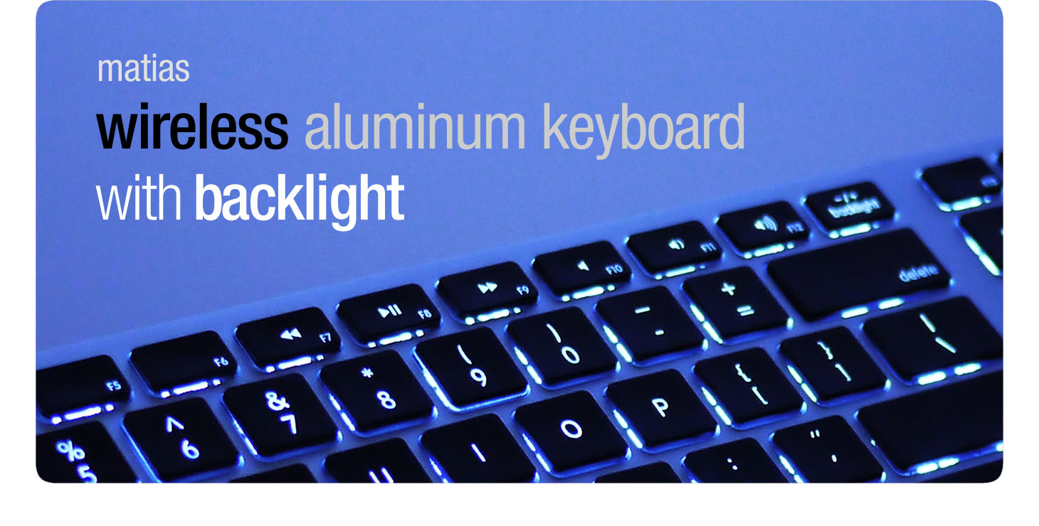 Backlit Wireless Aluminum Keyboard - Space Gray – Matias