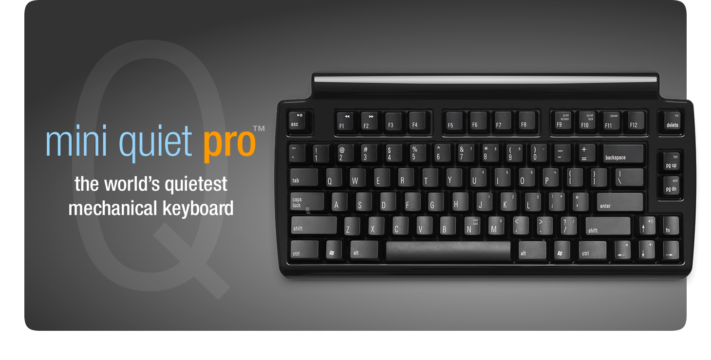 Matias Mini Quiet Pro keyboard for PCs - click for larger images